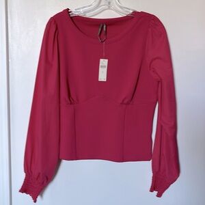 Anthropologie Structured Long-Sleeve Top